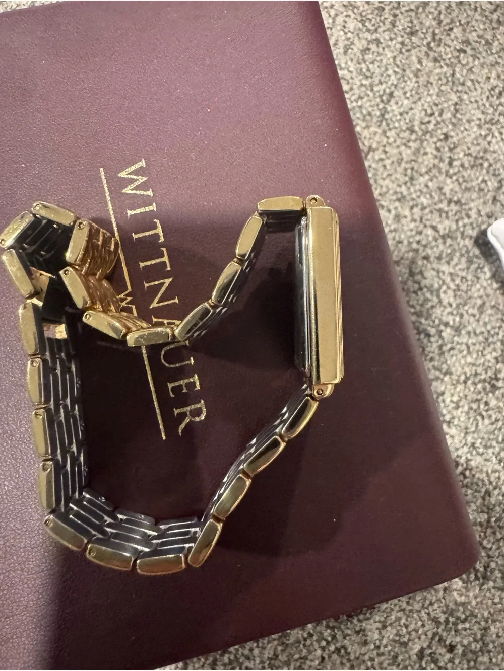 Women’s Gold-Tone Square Dial Bracelet Watch by Wittnauer